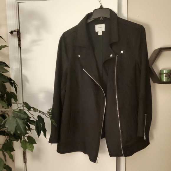 Plus Size Old Navy Suede Moto Jacket - Picture 1 of 4